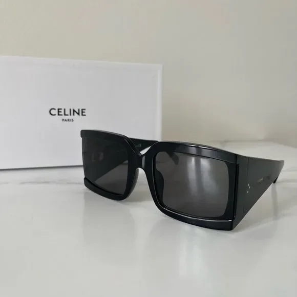 Celine Oversized Square Sunglasses 60mm Black - Picture 1 of 6